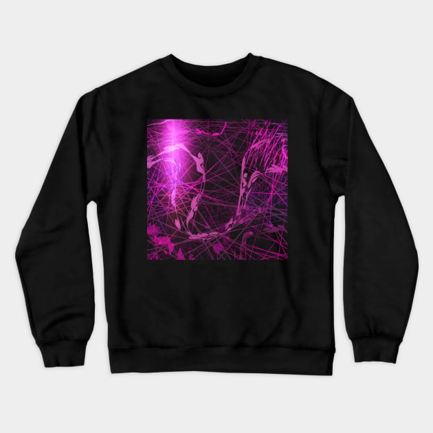 Abstract shocking pink, street style Art  by Herum Crewneck Sweatshirt by CreaKat